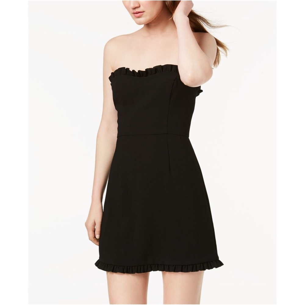 French Connection Black Strapless Dress